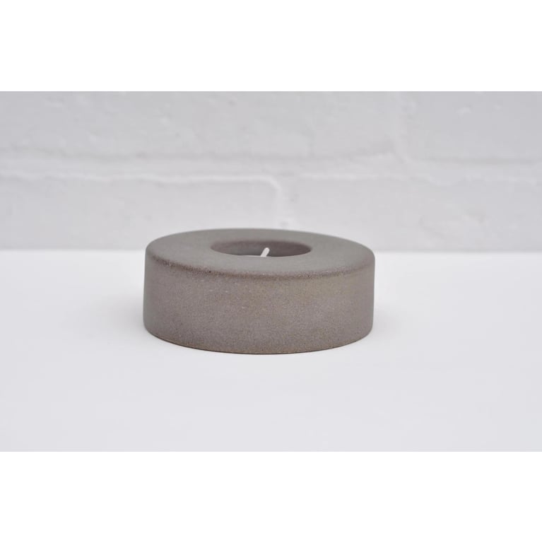 Concrete Tealight Holder: Handmade Brutalist Desk Ornament