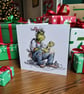 Welder Grinch Christmas Card Funny Holiday Card with Envelope