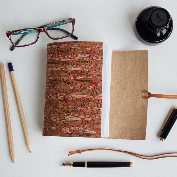 Red Fleck Cork Journal, Vegan and Eco-friendly