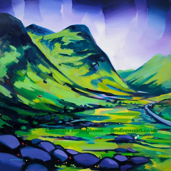 Glencoe , Large framed limited edition signed giclee print    (Free postage UK) 