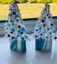Fused glass Christmas trees with hidden candle holder  - Image 3