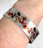 Cuff bracelet, russet leaves, leaf metal bangle. B428 - Image 2