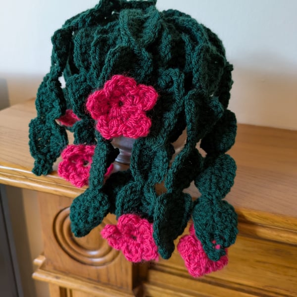 Handmade Crochet Flowering Cactus