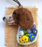 Needle Felted Springer Spaniel Brooch