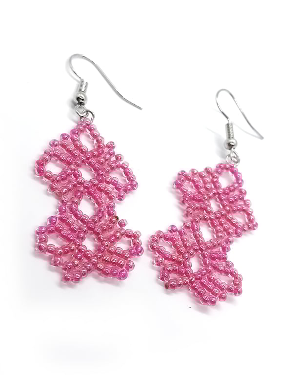 Beaded lace earrings