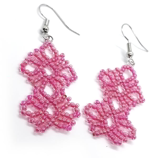 Beaded lace earrings