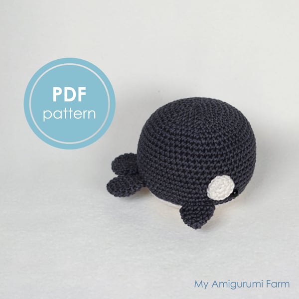 PATTERN: crochet orca pattern - amigurumi orca pattern - fish - sea creature