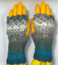Crocheted Fingerless Dragon Scale Gloves - Image 5