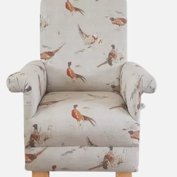 Children's Chair Fryetts Pheasants Fabric Kids Armchair Nursery Bedroom Birds