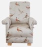 Children's Chair Fryetts Pheasants Fabric Kids Armchair Nursery Bedroom Birds - Image 1