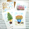 Hedgehog Card Set - 4 cards - original art, four seasons, all occasions, gift  