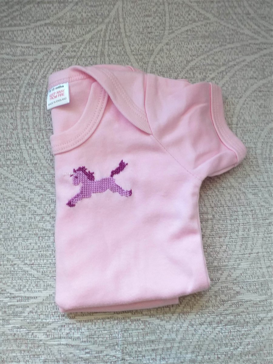 Pink Unicorn Vest age 6-12 months