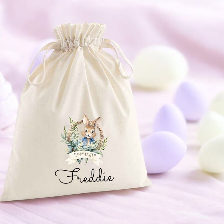 Easter Bunny Linen Bag 