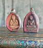 Thai Buddha clay amulets, hanging decoration, mixed media materials