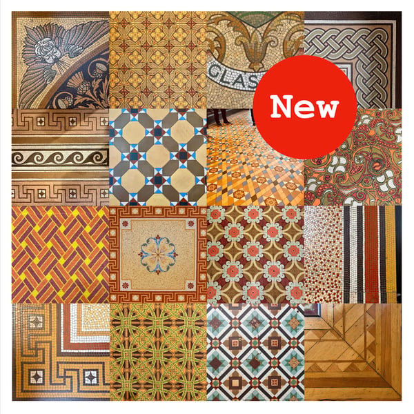 Great Floors of Glasgow signed mounted print 30 x 30cm FREE DELIVERY