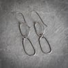 Urban Ocean Two Shapes Sterling Silver Earrings