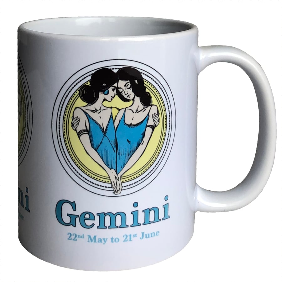 Gemini - 11oz Ceramic Mug - The Twins (22nd May - 21st June) 