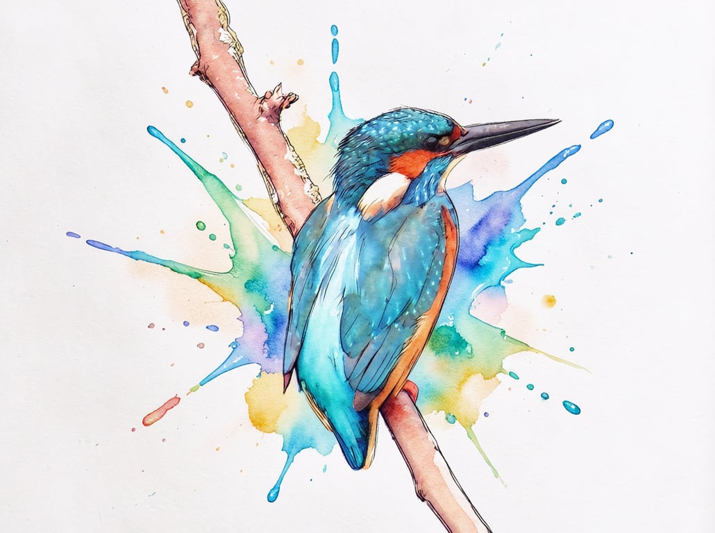 Kingfisher Norfolk Greeting Card A5