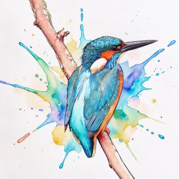 Kingfisher Norfolk Greeting Card A5