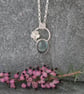 Silver botanical necklace with labradorite, gemstone necklace - Image 6