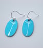 Dandelion oval earrings in teal - Image 4