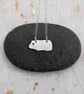 Recycled Sterling Silver Guinea Pig Necklace – Cute Handmade Animal Jewellery - Image 1