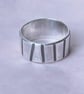 Silver Ring - Handmade Textured Silver Ring - Silver Band Ring - Image 3