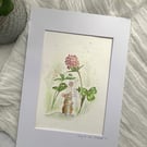 Spring Harvest Mouse – Original Watercolour Artwork, A4 Mount