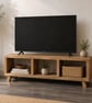Handmade Rustic Wooden TV Console Book Shelf Unit: Farmhouse Living Room Home De - Image 1