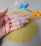 Dragonfly embroidered mini hoop, handmade hanging decoration - Image 4