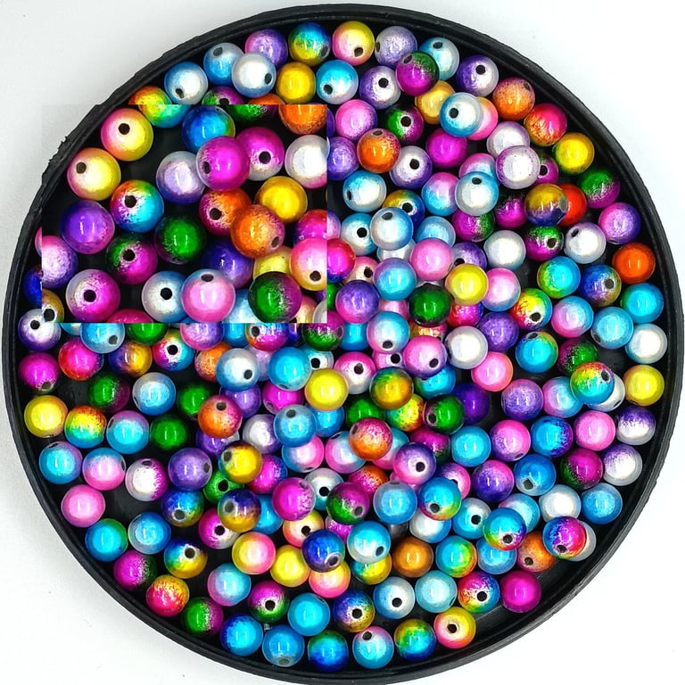 40pcs 8 mm double-coloured tow tone illusion Miracle Acrylic beads for DIY Handc