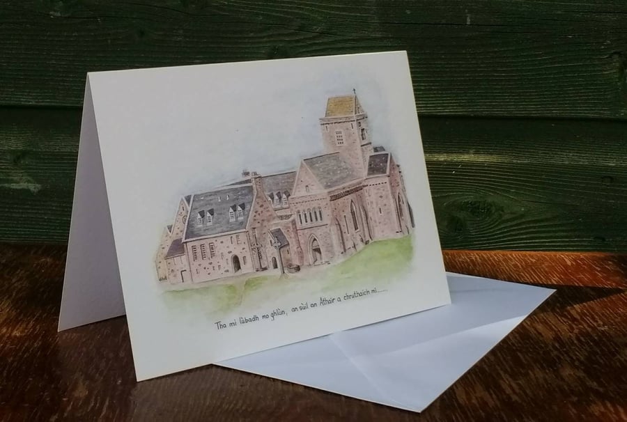 Iona Abbey greetings card.