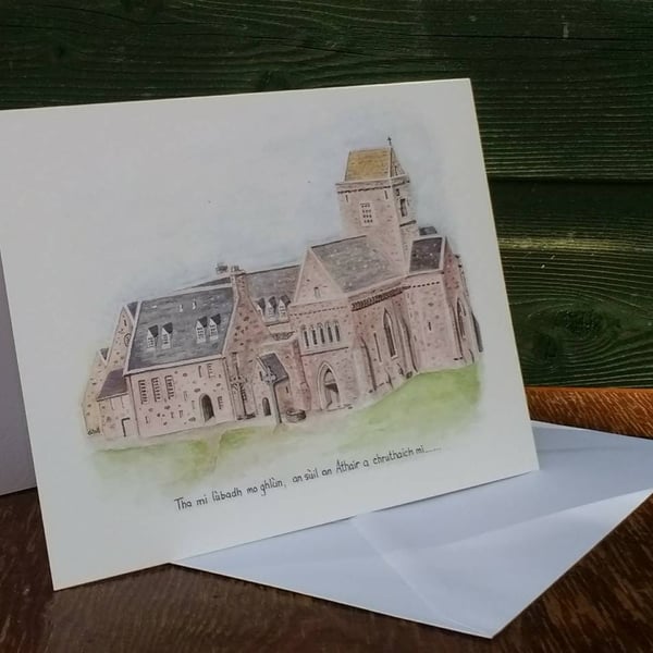 Iona Abbey greetings card.