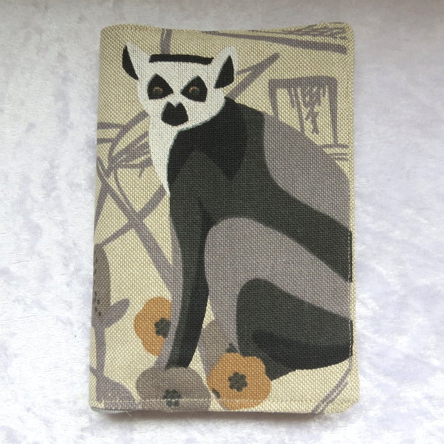 Passport sleeve.  Lemur design.  Passport cover.