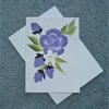 floral hand painted all occasion greetings card ( ref F 22 )