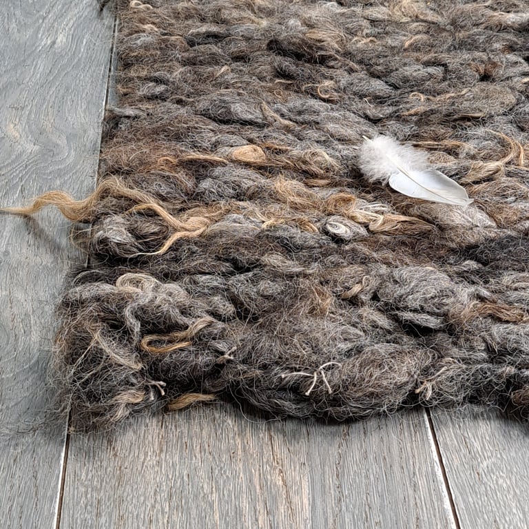 Pure British sheep wool rug Icelandic x Hebridean