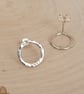 Hammered Silver Circle Stud Earrings - Image 4