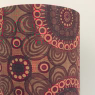 70s 60s BROWN Geometric BORAS Barcardi  vintage fabric Lampshade option