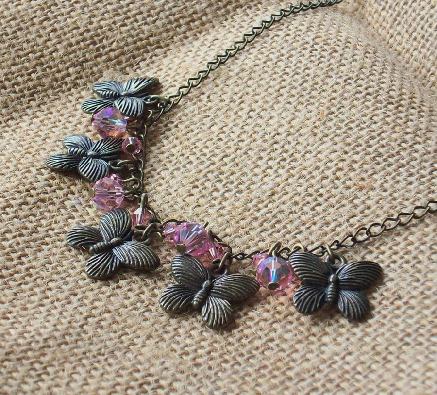 Butterfly dance necklace