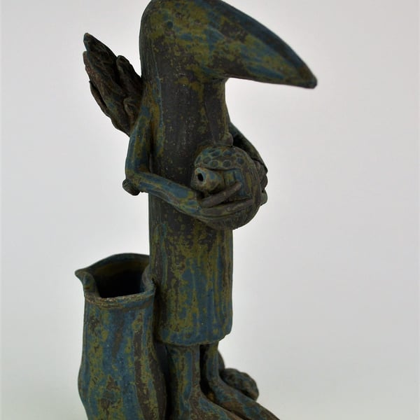 Ceramic sculpture - caretaker bird Joseff