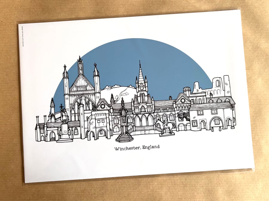 Perfectly Imperfect Winchester Skyline Art Print