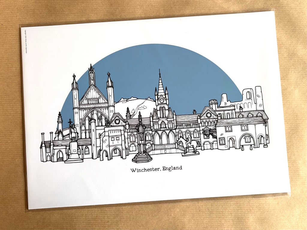 Perfectly Imperfect Winchester Skyline Art Print
