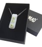 Handmade Fused Glass 'Green Hearts' Pendant. Silver Range! - Image 3