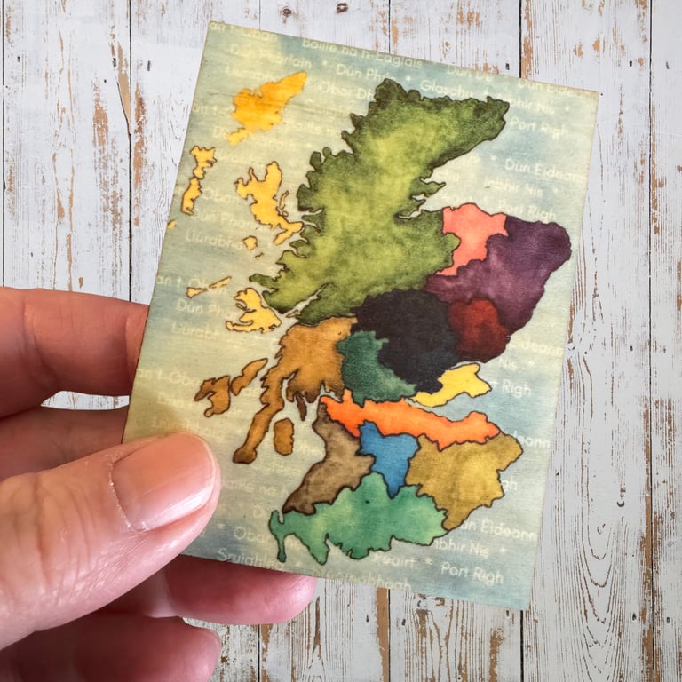 Wooden Scotland Magnet