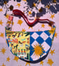 One of a Kind Handmade Crossbody Bag - Dinner with the Island Cats!