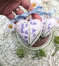 Bluebell hand-painted ceramic Christmas heart decoration  - Image 7