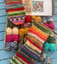 Scrappy socks knitting kit with needles included