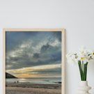 Manorbier Beach Sunset Photograph Wall Art