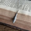 Small Sterling Silver Silver Fingerprint Herring Fish Necklace 