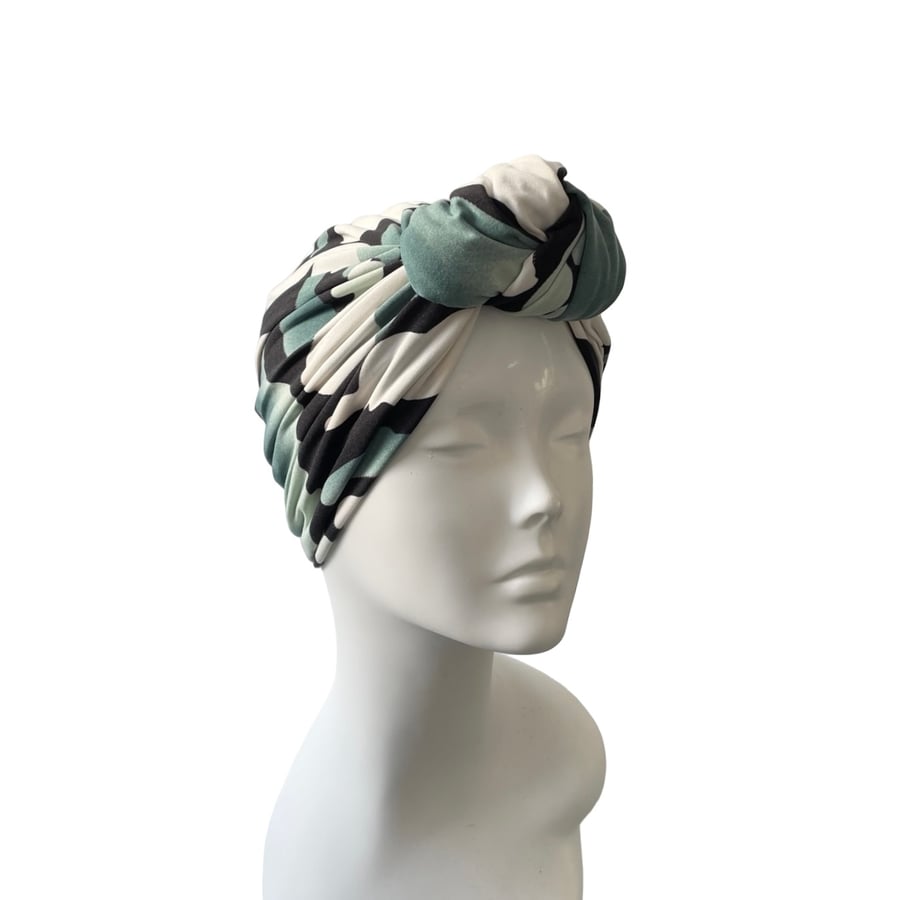Alopecia Chemo Turban Head Wrap Front Knot Turban Hat for Women Head Scarf